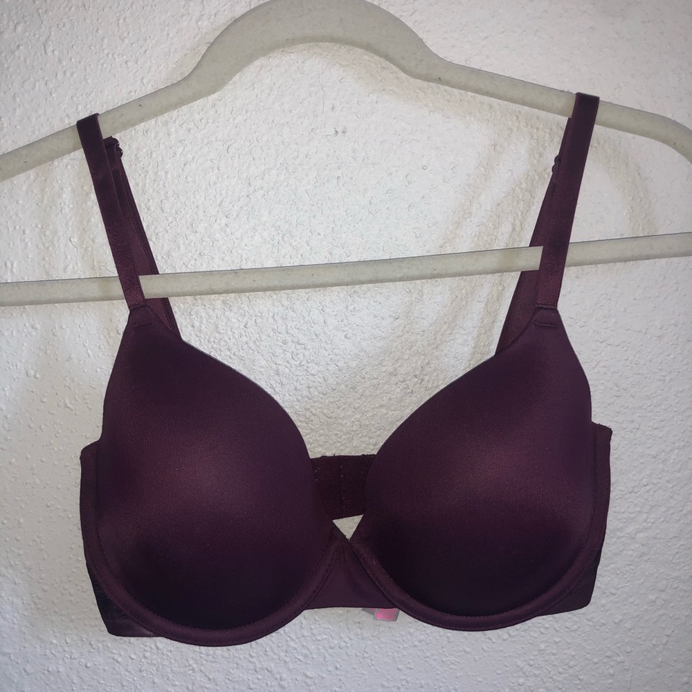 pink maroon t-shirt bra